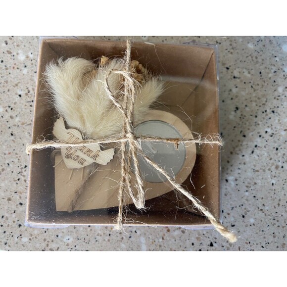50 Thank You Votives Wooden Heart Rustic Wedding Party Shower Favors Gifts Decor - Picture 6 of 10